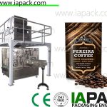 自動コーヒー豆梱包機はポーチジッパーフィラーシーラーを起立